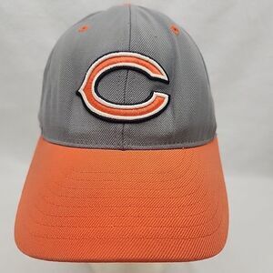 Cap Chicago Bears Reebok NFL Wool Hat Gray Orange Fitted 7 1/2 Team Apparel
